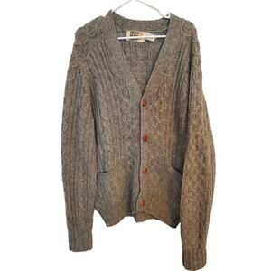 Iron wood Trafing‎ Company Shetland Wool Blend Cardigan Sweater Size Medium